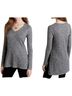 Deletta Solid Gray Long Sleeve T-Shirt Size M - photo 1