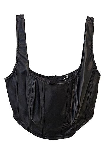 Privy Faux Leather Top (view 1)