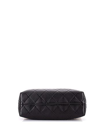 Chanel Coco Base Shopping Bag Quilted Canvas and Lambskin Small (view 2)