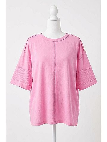 Oddi Anything To Help Tunic Top in Pink (view 1)