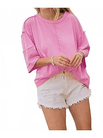 Oddi Anything To Help Tunic Top in Pink (view 2)