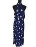 Worthington 100% Polyester Polka Dots Blue Ivory Casual Dress Size 12 - photo 2