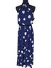 Worthington 100% Polyester Polka Dots Blue Ivory Casual Dress Size 12 - photo 1