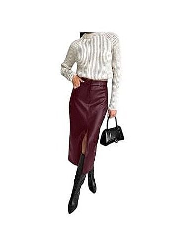 Commense Faux Leather Skirt (view 1)
