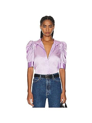 FRAME Denim The Gillian Silk Top T-Shirt (view 1)