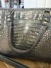 Brahmin 100% Leather Animal Print Green Leather Satchel One size - photo 6