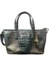 Brahmin 100% Leather Animal Print Green Leather Satchel One size - photo 1