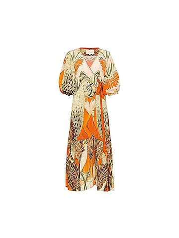 Carolina K Fauna Cheetah Donna Robe Cocktail Dress (view 1)