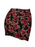 Lularoe Floral Black Red Pink Green Yellow Denim Skirt Size XL - photo 1