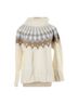 Banana Republic 100% Alpaca White Brown Gray Pullover Sweater Size L - photo 2