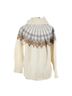 Banana Republic 100% Alpaca White Brown Gray Pullover Sweater Size L - photo 1
