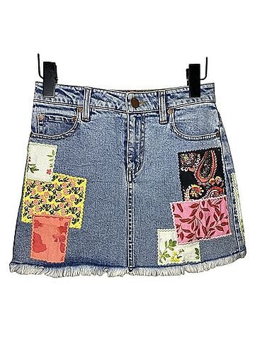 Alice + Olivia Good High-Rise Denim Skirt (view 1)