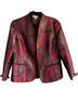 Coldwater Creek 100% Polyester 100% Polyester Print Red Purple Jacket Size M - photo 1