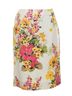 Milano Floral White Pink Yellow Casual Skirt Size L - photo 1