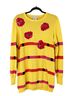 Escada 100% Cotton Stripes Yellow Pink Pullover Sweater Size M - photo 1