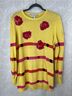 Escada 100% Cotton Stripes Yellow Pink Pullover Sweater Size M - photo 5