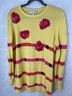 Escada 100% Cotton Stripes Yellow Pink Pullover Sweater Size M - photo 9