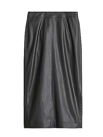 J. Crew x Dauphinette Style #BM946 Leather Skirt (view 1)