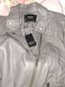 Torrid 68% Rayon 27% Nylon 5% Spandex 96% Polyester 4% Spandex 100% Polyester Solid Gray Faux Leather Jacket Size 1X - photo 7