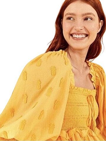 FARM Rio Embroidered Pineapple Dress Casual Dress (view 2)