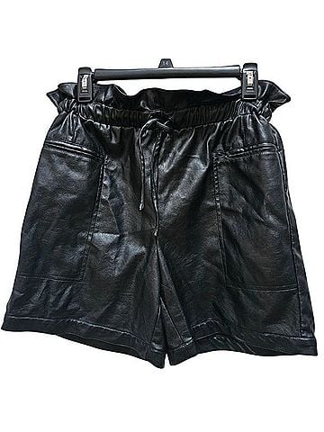 Kendall & Kylie for Neiman Marcus Faux Leather Shorts (view 1)