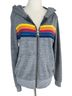 Aviator Nation Stripes Gray Multi Color Jacket Size XS - photo 1