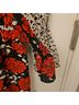 Libby Edelman Print Red Black Casual Dress Size L - photo 5