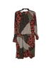 Libby Edelman Print Red Black Casual Dress Size L - photo 1