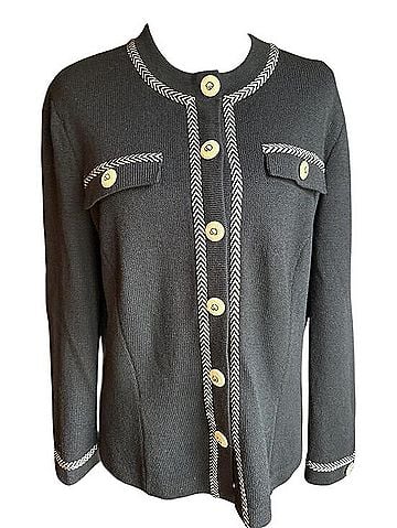 St. John Crepe Knit Cardigan Cardigan (view 1)