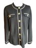 St. John Black Ivory Cardigan Size 12 - photo 1