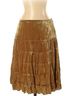 Cache Brown Tan Silk Skirt Size 4 - photo 1