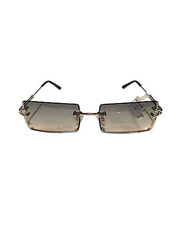 Carolina Lemke Eagle Gold Rectangular Sunglasses (view 2)