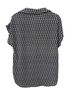 Pleione 100% Polyester Print Black White Short Sleeve Blouse Size M - photo 2