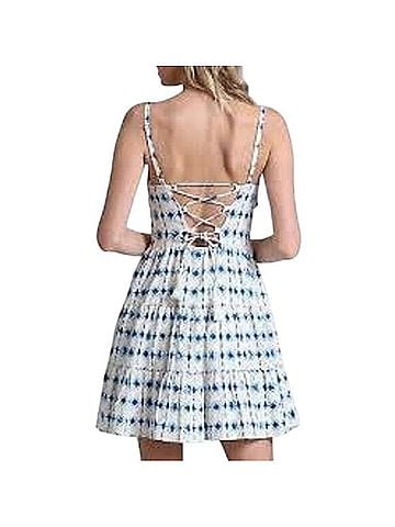 Avec Les Filles Tiered Fit &amp; Flare Mini Dress Casual Dress (view 2)