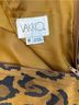 Vakko 100% Suede Leopard Print Black Tan Leather Skirt Size 12 - photo 3