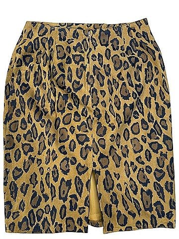 Vakko Leather Skirt (view 2)