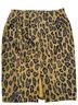 Vakko 100% Suede Leopard Print Black Tan Leather Skirt Size 12 - photo 2