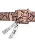 Alice + Olivia 100% Lambskin 100% Polyurethane Snake Print Pink Belt Size M - photo 2