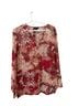 The Limited 100% Silk Floral Paisley Red Multi Color Long Sleeve Blouse Size M - photo 1