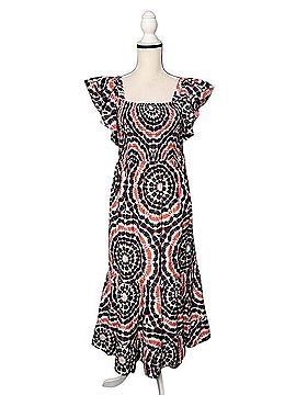 Marie Oliver Tie Dye Ruffle Tiered Midi Dress Casual Dress (view 1)