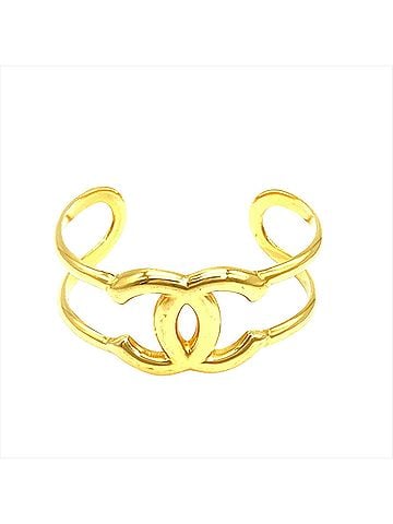 Chanel Chanel Coco Mark Vintage Bangle Cuff GPg Gold 97A (view 2)