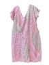 JS Collections 100% Polyester Floral Pink Brown Casual Dress Size 22 - photo 1