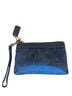 Coach 100% Leather Jacquard Blue Teal Wristlet One size - photo 1