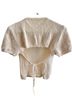 Reformation Solid Ivory Short Sleeve Top Size M - photo 2