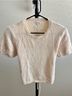 Reformation Solid Ivory Short Sleeve Top Size M - photo 4