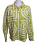 Natori Graphic White Green Button-Down Shirt Size M - photo 2