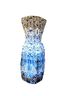 Max Edition 100% Polyester 5% Spandex Blue White Casual Dress Size S - photo 2