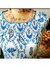 Max Edition 100% Polyester 5% Spandex Blue White Casual Dress Size S - photo 11