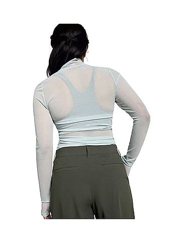 Calia by Carrie Underwood Draped Funnel Long Sleeve T-Shirt (view 2)