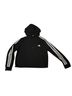 Adidas Solid Stripes Black White Pullover Hoodie Size L - photo 1